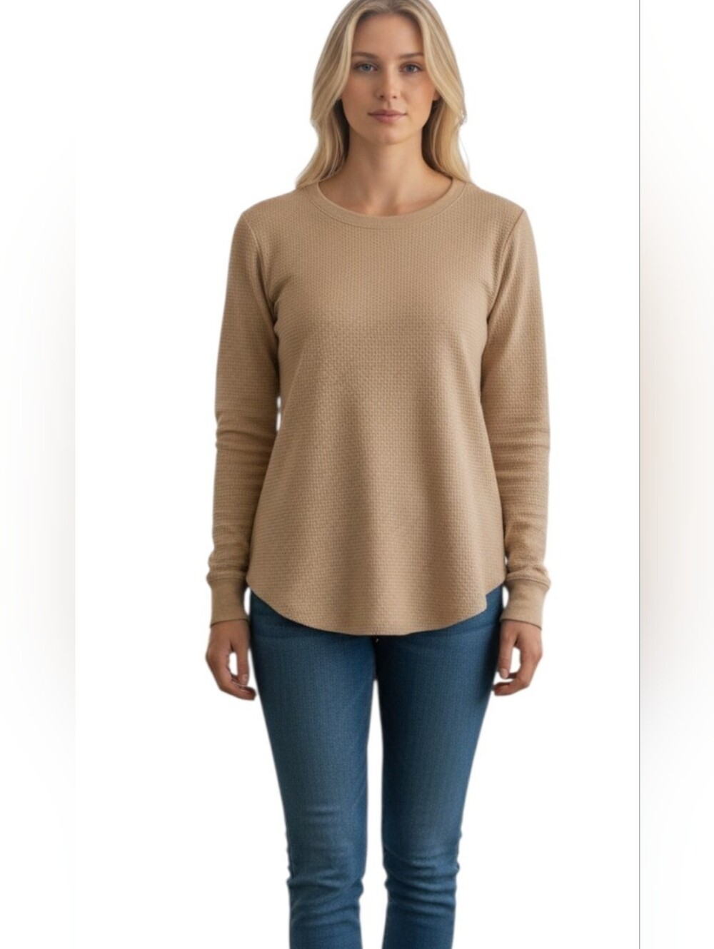 Architect Petites Long Sleeve Off White Top Size SP